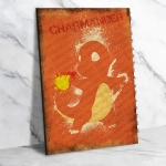 Charmander Ahşap Retro Vintage Poster 