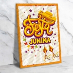 Festa Junina Ahşap Retro Vintage Poster 