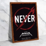 Metallica Never Ahşap Retro Vintage Poster 