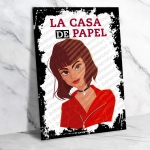 La Casa De Papel Ahşap Retro Vintage Poster 