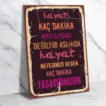 Hayat Ahşap Retro Poster