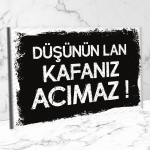 Düşünün lan :) Ahşap Retro Poster