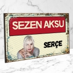 Minik Serçe Sezen Aksu Ahşap Retro Poster