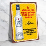 Rakı Ahşap Retro Poster