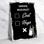 Sarhoş musunuz? Ahşap Retro Poster