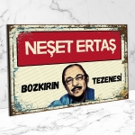 Bozkırın Tezenesi Neşet Ertaş Ahşap Retro Poster