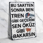 Bu saatten sonra ... Ahşap Retro Poster