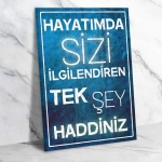 Hayatımda sizi ilgilendiren... Ahşap Retro Poster