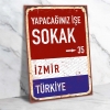 İzmir Temalı Retro Ahşap Poster - Vintage Şehir Temalı Dekor