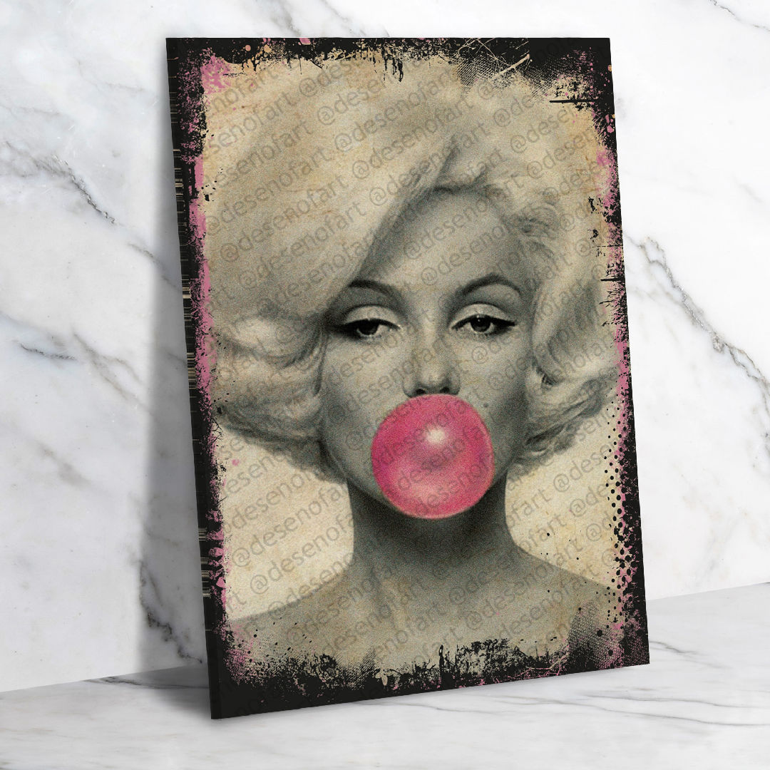 Marilyn Monroe Ahşap Retro Vintage Poster 