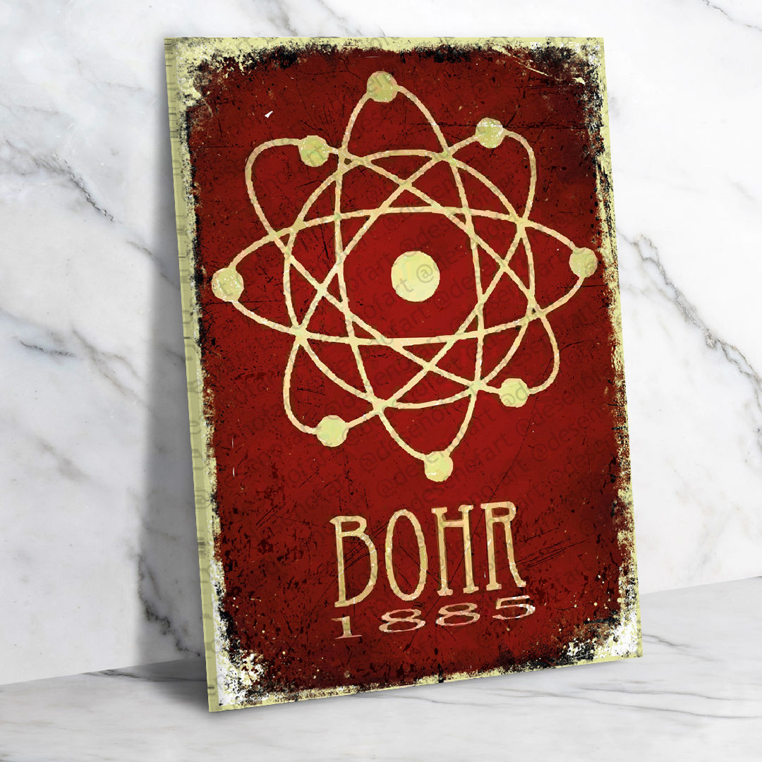 Bohr Ahşap Retro Vintage Poster 