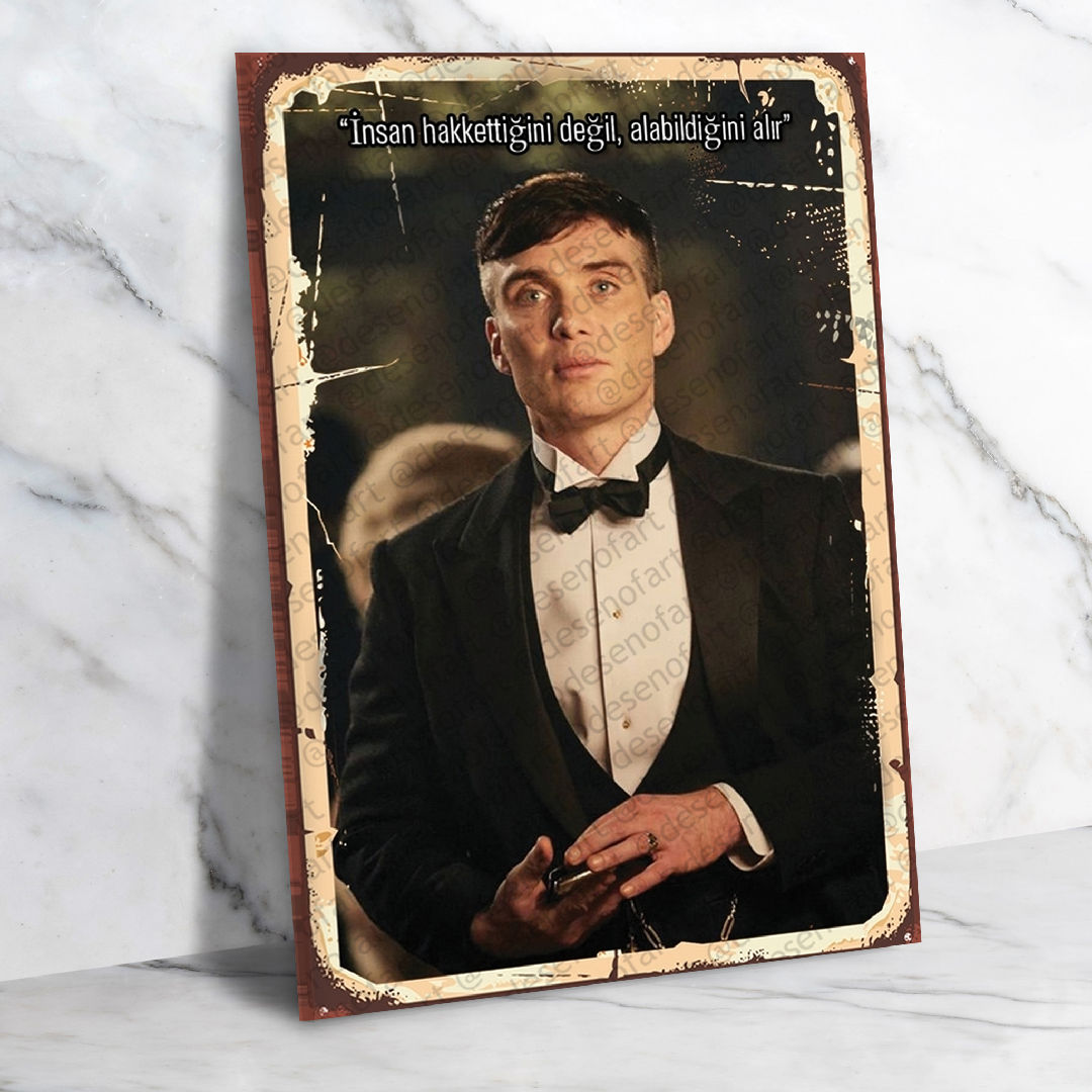 Peaky Blinders Ahşap Retro Vintage Poster 