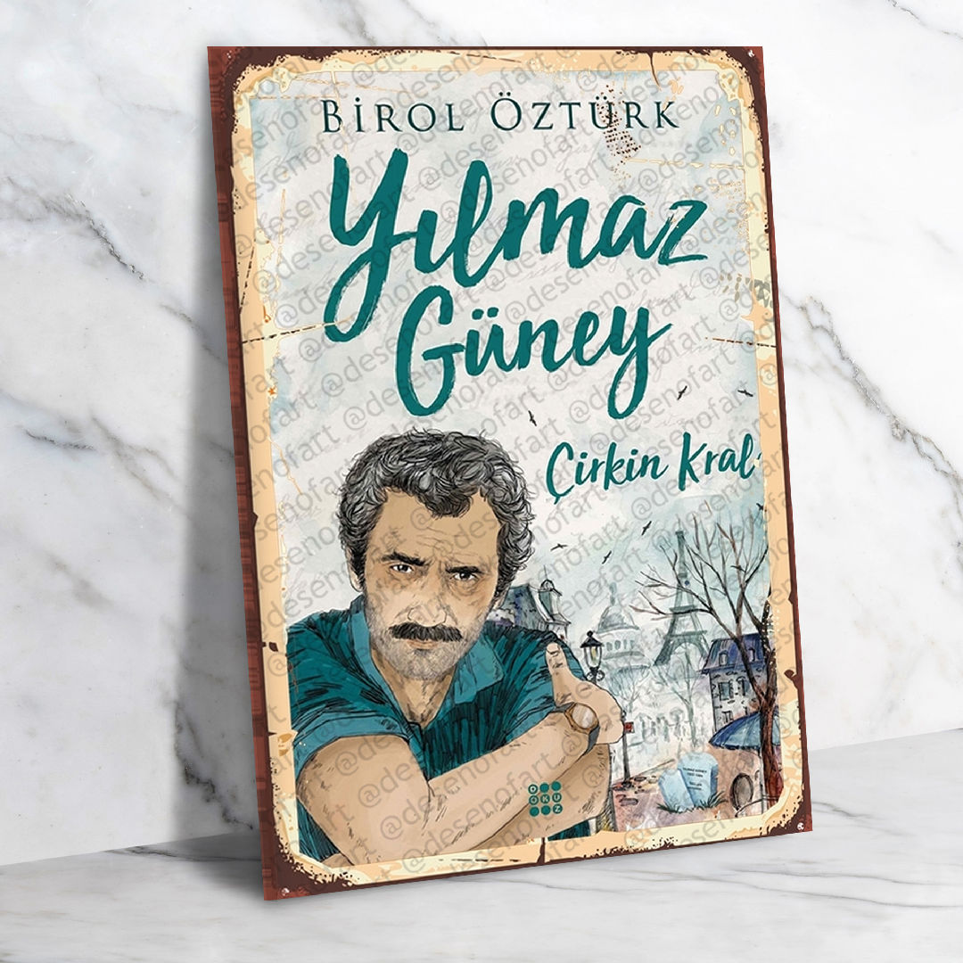 Yılmaz Güney Ahşap Retro Vintage Poster 