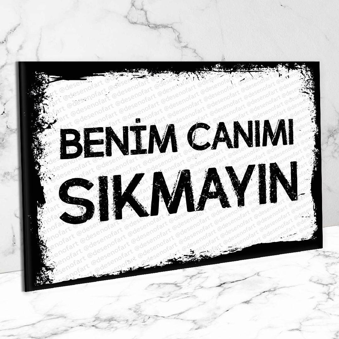  Benim canımı sıkmayın.Ahşap Retro Poster