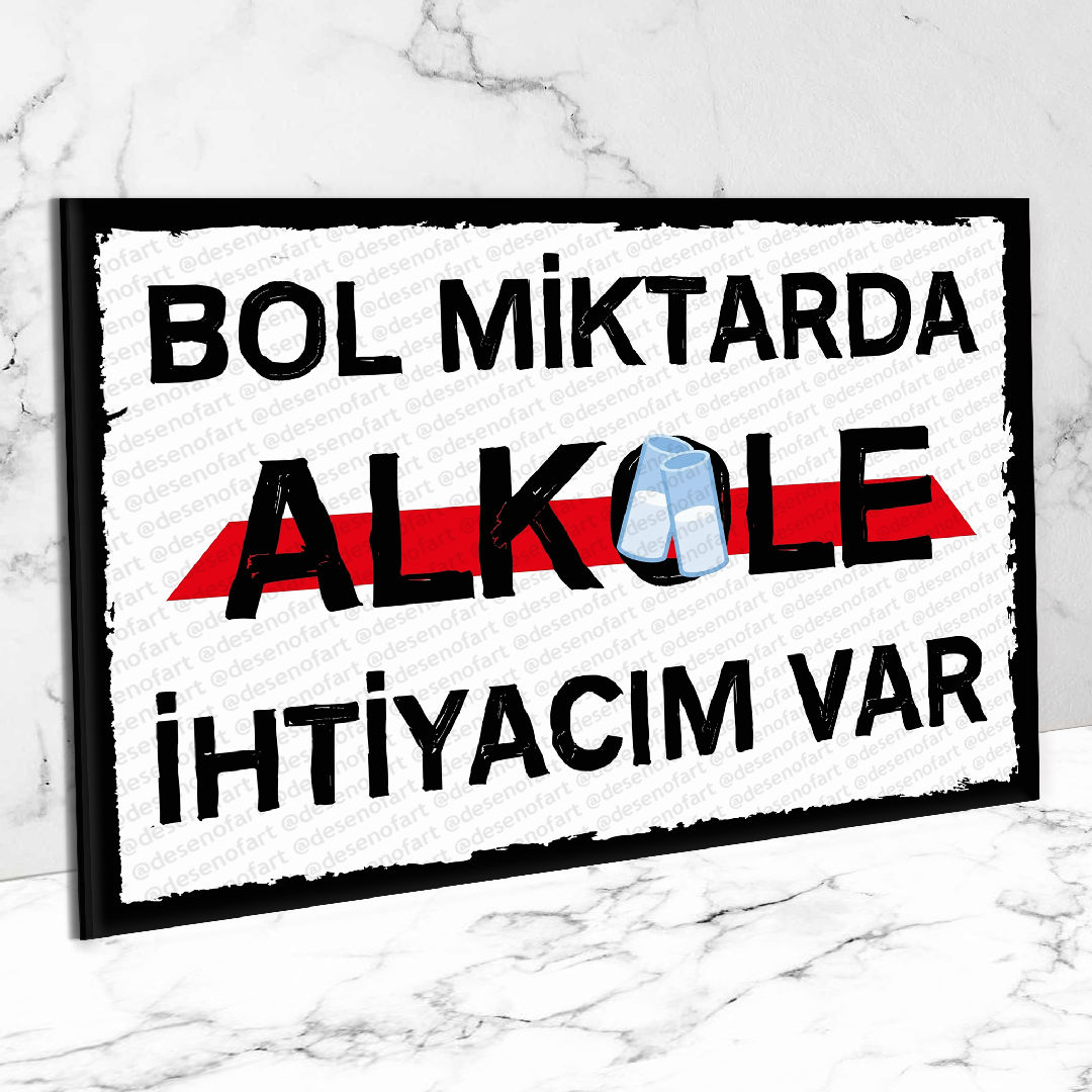 Bol miktarda...  Ahşap Retro Poster