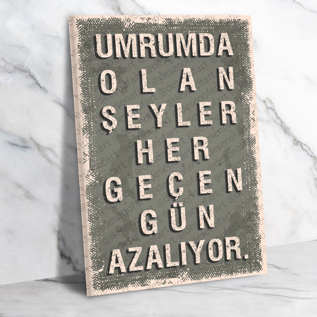 Umurumda olan şeyler her geçen gün azalıyor