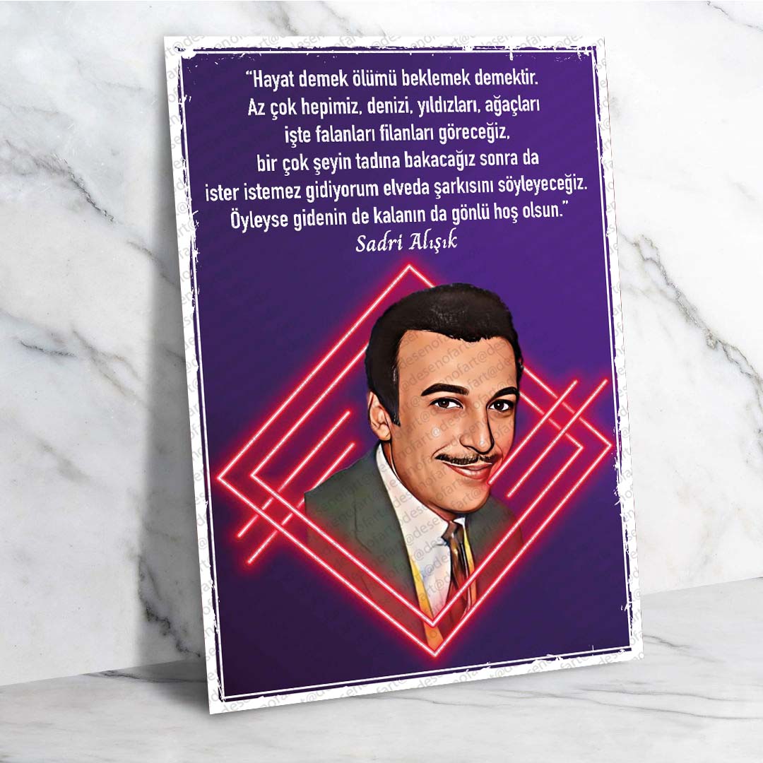 Düşündürücü Retro Ahşap Poster - Vintage Felsefe Temalı Dekor