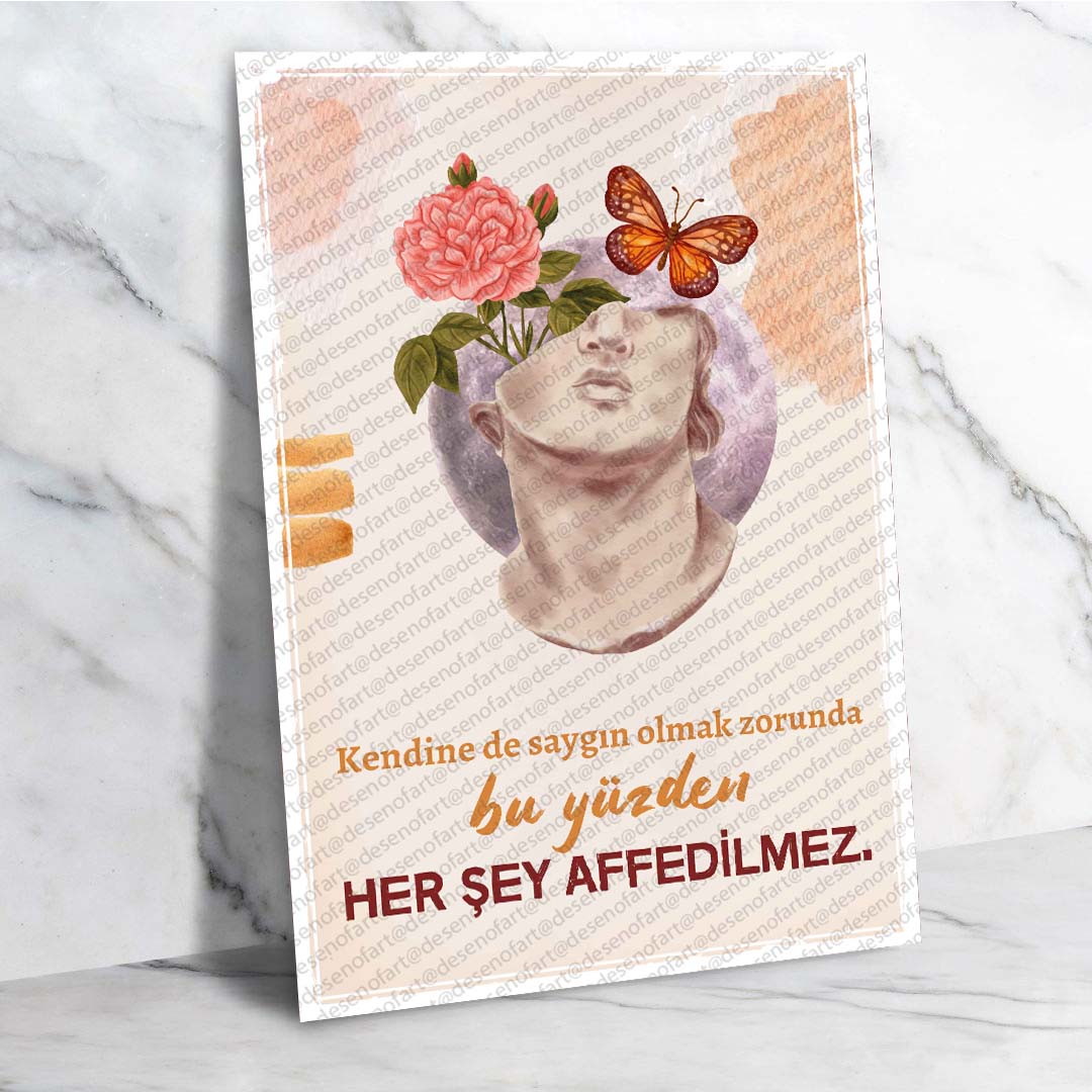 Düşündürücü Retro Ahşap Poster - Vintage Felsefe Temalı Dekor