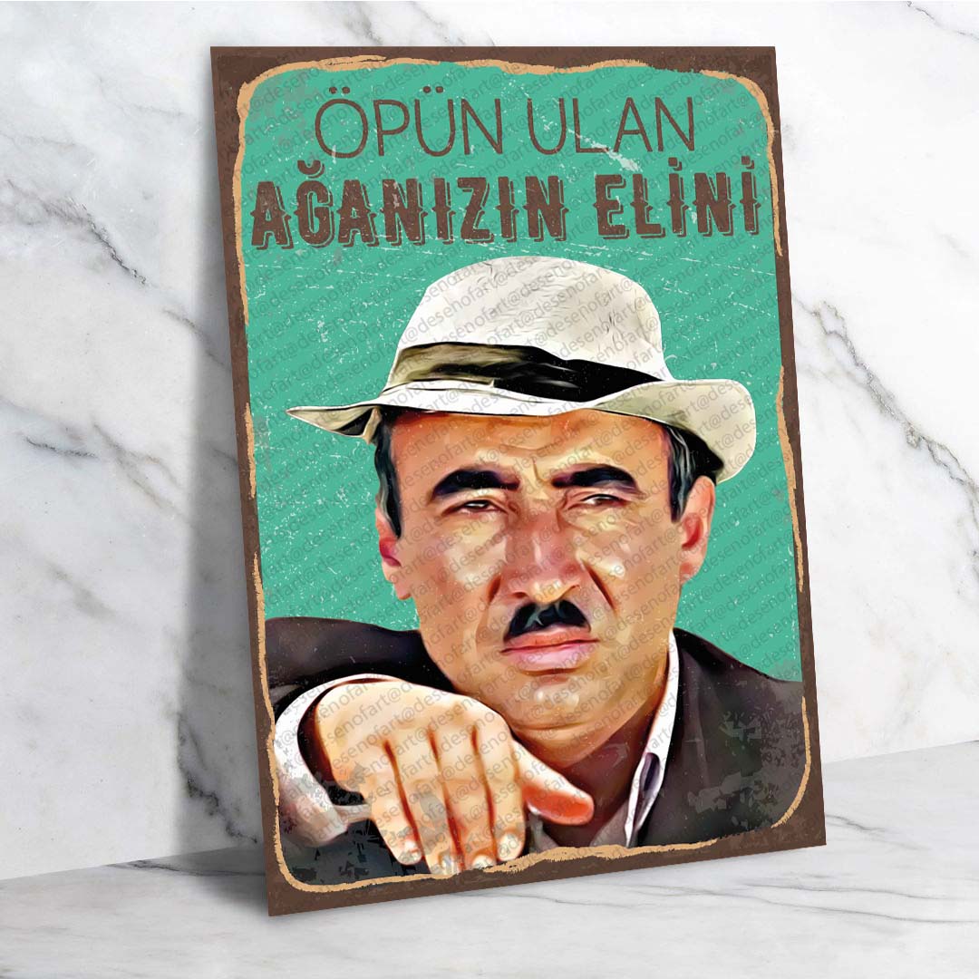 Şener Şen Retro Ahşap Poster - Komik ve Nostaljik Dekor