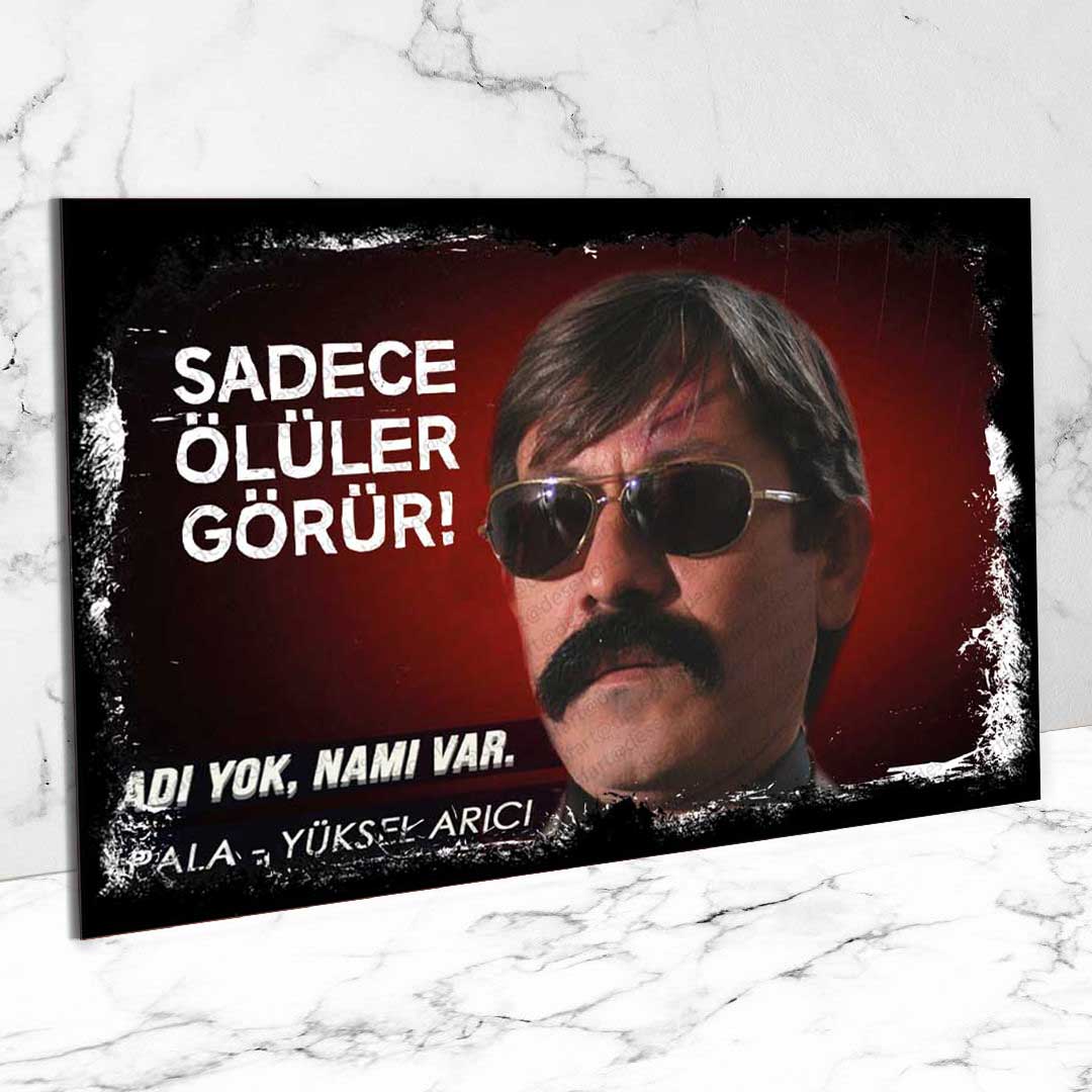 Sadece Ölüler Görür Retro Ahşap Poster - Vintage Film Temalı Dekor