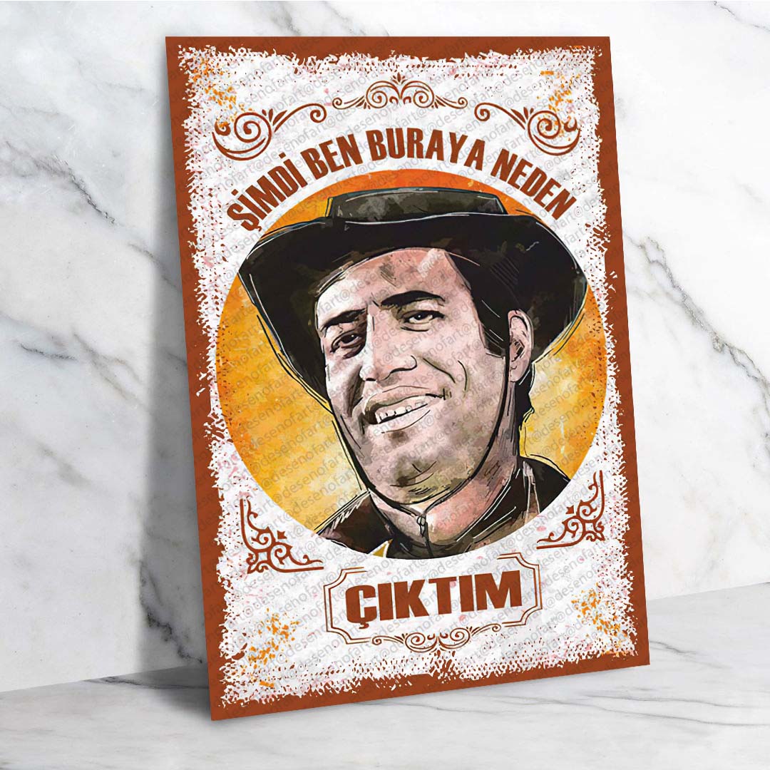 Kemal Sunal Retro Ahşap Poster - Komik ve Nostaljik Dekor